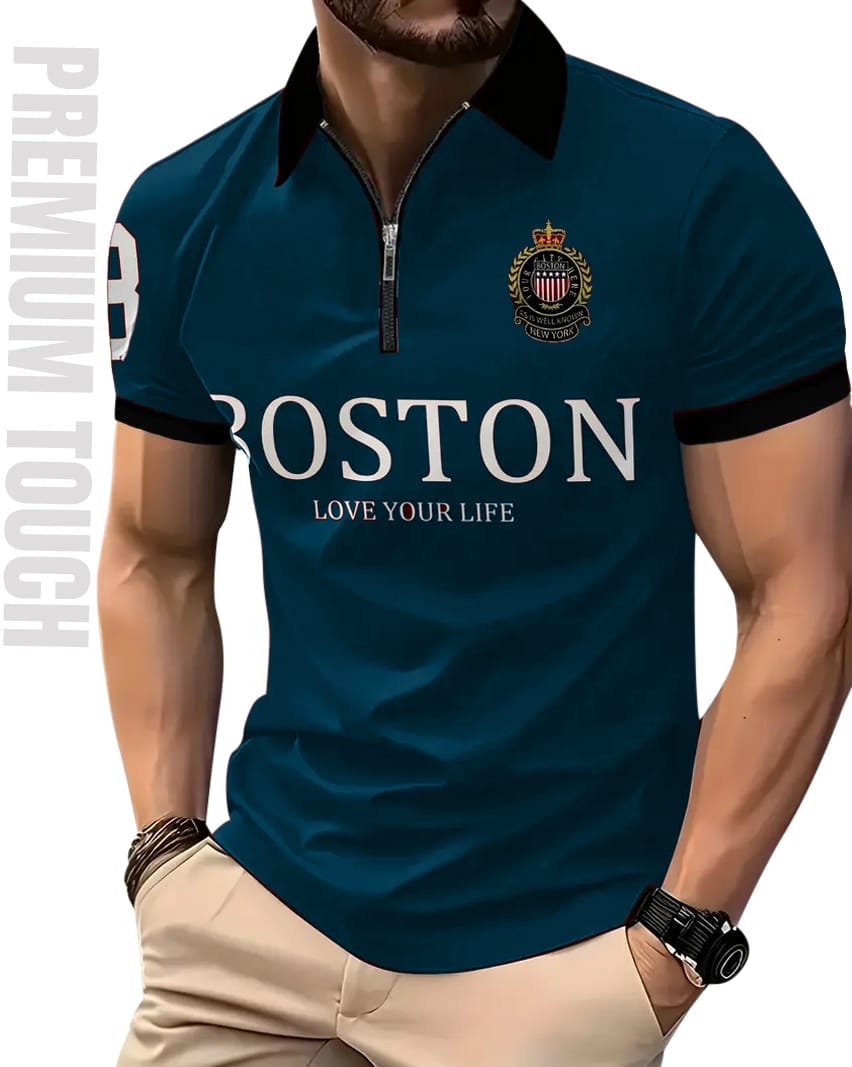 Exclusive Zipper Polo Shirt For Men